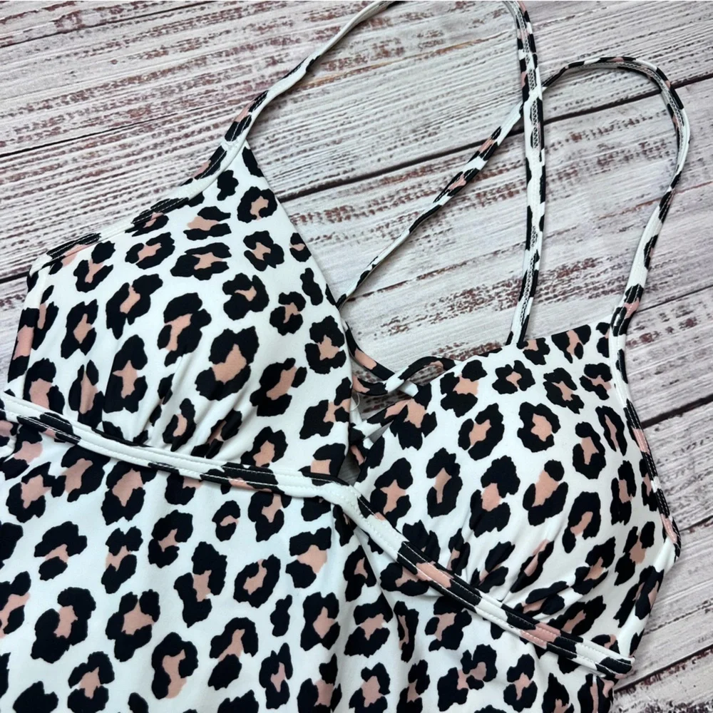 Hula Honey Cheetah Animal Print Tankini Swim Top